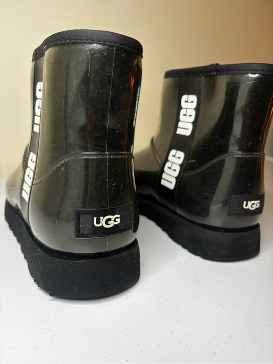 UGG Shoes - UGG Classic Clear Mini Waterproof Boots Black White Size 9